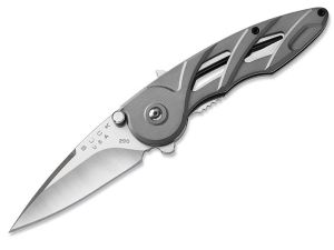 Buck Knives-B290-PLT Rush Platinum Assisted Opening Pocket Knife, LinerLock,  , 2.25'' Plain Blade, W/ Stainless Steel Pocket Clip, Rare, Discontinued