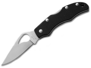 Spyderco Knives-BY11GP , Finch Bryd Series Folding Pocket Knife,Black G-10 Handles, 1-7/8'' Plain Blade,Lockback, Rare, Discontinued
