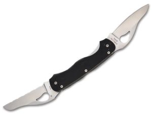 Spyderco Knives-BY20GP&S Byrd Wing Folding Pocket Knife, Black G-10 Handles, Dual Blades,W/ Pocket Clip, Rare, Discontinued