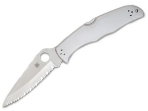 Spyderco C10S Endura Stainless Steel Handles,Serrated Blade , Folding Knife