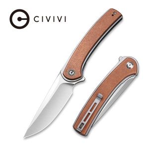 Civivi - Asticus Flipper Knife Stonewashed Copper Handle (3.80” Satin D2) C 2002F