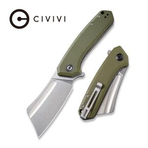 Civivi - Mini Bullmastiff Flipper Knife OD Green G10 Handle (2.97'' Stonewashed 9Cr18MoV) C 2004A