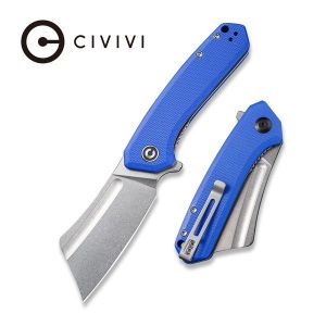 Civivi - Mini Bullmastiff Flipper Knife Blue G10 Handle (2.97'' Stonewashed 9Cr18MoV) C 2004B