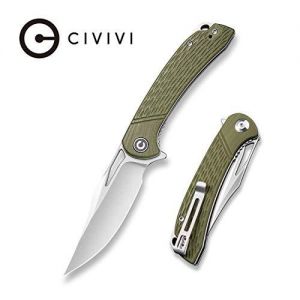 CIvivi - Dogma Flipper Knife OD Green G10 Handle (3.46'' Satin D2) C 2005A
