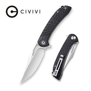 Civivi - Dogma Flipper Knife Black G10 Handle (3.46'' Satin D2) C 2005D