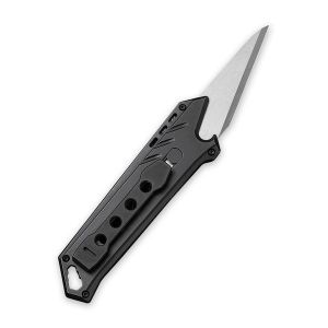 Civivi - Mandate Black Ti Utility Knife (1.94" Stonewashed 9Cr18MoV With Extra 1PC Damascus Blade And 2PCS 9Cr18MoV Blades) C 2007D