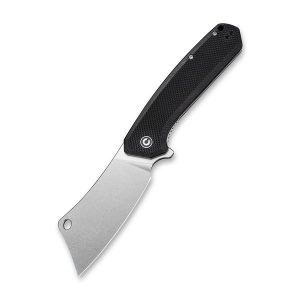 Civivi - Mastodon Flipper Knife Black Coarse G10 Handle (3.83" Stonewashed 9Cr18MoV) C 2012C