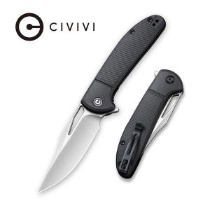 Civivi - Ortis Flipper Knife Black Fiber-glass Reinforced Nylon Handle (3.25" Satin 9Cr18MoV) C 2013B