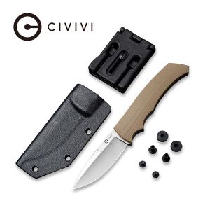 Civivi - M2 Backup Fixed Blade Knife Tan G10 Handle (3.09" Satin D2) C 2016A
