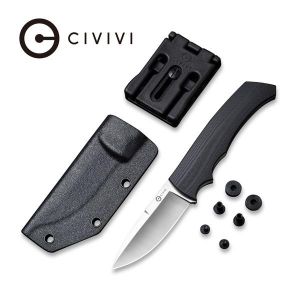 Civivi - M2 Backup Fixed Blade Knife Black G10 Handle (3.09" Satin D2) C 2016C