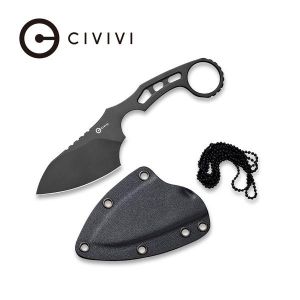 Civivi - Planck Fixed Blade Knife With 1 PC Kydex Sheath (2.87'' Black Stonewashed D2) C 2022B