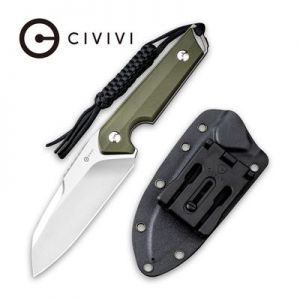 CIVIVI Kepler Fixed Blade Knife - OD Green G10 Handle (4.48" Satin 9Cr18MoV) C 2109A