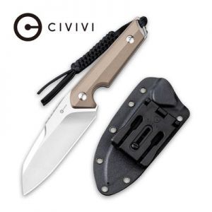 CIVIVI Kepler Fixed Blade Knife - Tan G10 Handle (4.48" Satin 9Cr18MoV) C 2109B