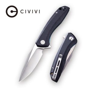 CIvivi - Baklash Flipper Knife Black G10 Handle (3.5'' Satin 9Cr18MoV) C 801C