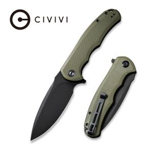 Civivi - Praxis Flipper Knife OD Green G10 Handle (3.75'' Black Stonewashed 9Cr18MoV) C 803F