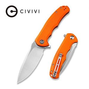 Civivi - Praxis Flipper Orange G10 Handle (3.75'' Satin 9Cr18MoV) C 803D