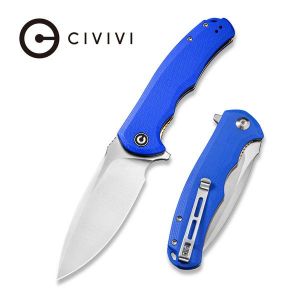 Civivi - Praxis Flipper Blue G10 Handle (3.75'' Satin 9Cr18MoV) C 803E