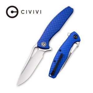 Civivi - Wyvern Liner Lock Knife Blue Fiber-glass Reinforced Nylon Handle (3.45'' Satin D2) C 902E