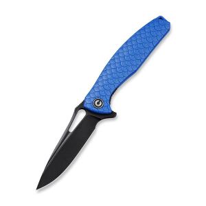Civivi - Wyvern Liner Lock Knife Blue Fiber-glass Reinforced Nylon Handle (3.45'' Black Stonewashed D2) C 902H