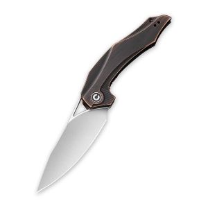 Civivi - Plethiros Liner Lock Knife Black Hand Rubbed Copper Handle (3.45'' Satin 154CM) C 904D