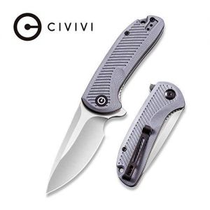 Civivi - Durus Flipper Knife Gray G10 Handle (3'' Satin D2) C 906A