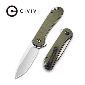 Civivi - Elementum Flipper Knife OD Green G10 Handle (2.96'' Satin D2) C 907E