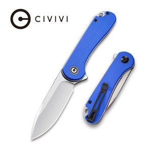 Civivi - Elementum Flipper Knife Blue G10 Handle (2.96'' Satin D2) C 907F