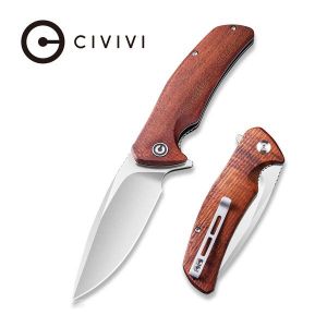 Civivi - Incite Flipper Knife Cuibourtia Wood Handle (3.7'' Satin D2) C 908D