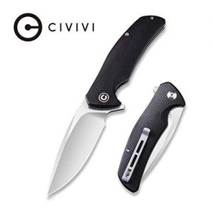 Civivi - Incite Flipper Knife Black Ebony Wood Handle (3.7'' Satin D2) C 908E