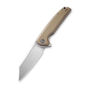 Civivi - Brigand Flipper Knife Tan G10 Handle (3.46” Satin D2) C 909B
