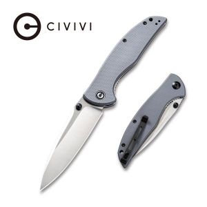Civivi - Governor Thumb Studs Knife Gray G10 Handle (3.86” Satin D2) C 911A