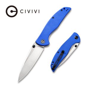 Civivi - Governor Thumb Studs Knife Blue G10 Handle (3.86” Satin D2) C 911B