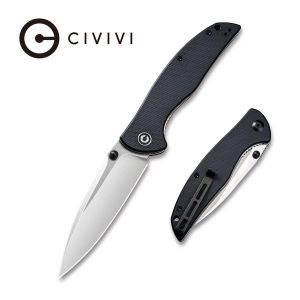 CIvivi - Governor Thumb Studs Knife Black G10 Handle (3.86” Satin D2) C 911C