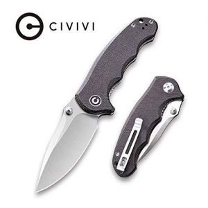 Civivi - Hooligan Thumb Studs Knife Dark Hazel Micarta Handle (2.98'' Satin D2) C 913B