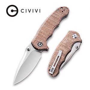Civivi - Hooligan Thumb Studs Knife Snakeskin Micarta Handle (2.98'' Satin D2) C 913C