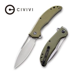 Civivi - Vexer Flipper Knife OD Green Coarse G10 Handle (3.96'' Satin D2) C 915A
