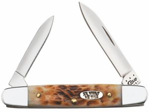 CASE- 05218 -EISENHOWER HNY BRN Folding Pocket Knife ( 1.5" Stainless Steel Blade)