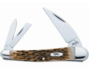 CASE- 05219 - SEAHRSE WHTTLR HNY BRN Folding Pocket Knife ( 2" Stainless Steel Blade )