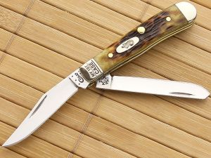 CASE- 05220 - Tiny Trapper HNY BRN Folding Pocket Knife ( 2.5" Stainless Steel Blade)