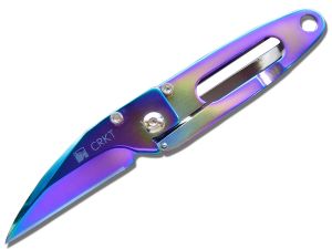 CRKT -5520S  Spectra P.E.C.K  Folding Pocket Knife, 1.75'' Wharncliff Polished Blade,  Framelock, Money Clip