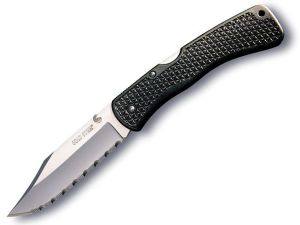 Cold Steel - 29LCS ,  Large Voyager Folding Pocket Knife, Black Zytel Handles , 4'' Serrated Blade, W Pocket Clip, Rare, Discontinued