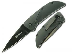 CRKT-1070K Koji Hara Ichi Folding Assisted Pocket Knife,  Black Zytel Scales, 2.5 Drop Point Blade
