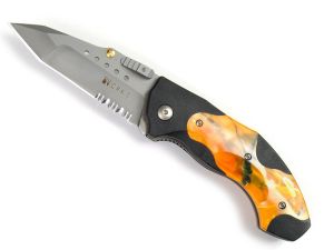CRKT-1151 Horus Folding Pocket Knife By Elishewitz, 3.125'' Tanto Part Serrated Blade, With Pocket Clip, -Discontinued-Rare