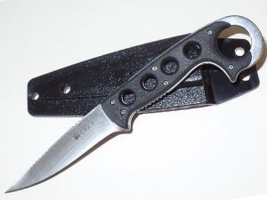 CRKT Knives-2005 , Alaska Carcajou Tactical Hunter Fixed Blade Knife, 3.06'' Plain Blade, Zytel Handles, Rare, Discontinued
