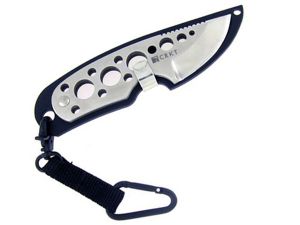 CRKT- 2403 Side Hawg Neck Knife, 1-5/8'' Plain Blade, With Nylon Strap/ Carabiner Clip- Discontinued