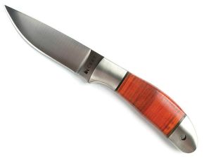 CRKT -2760  Chugach Range Alaska  Pro Hunter Fixed Blade Knife, 3.75'' Drop Point Blade, Stacked Leather Handles,W/ Sheath, Rare, Dis-Continued