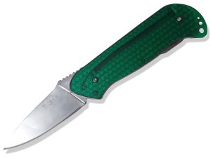 CRKT-5202 Limited Green Rollock Brushed Razor sharp knife(2.25)