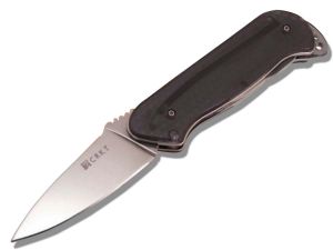 CRKT-5202K  Rollock Translucent Black Pocket Knife, 2.25'' Plain Blade