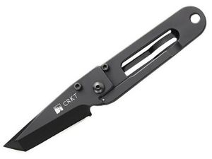 CRKT-5500K K.I.S.S Folding Pocket Knife, 2.25'' Tanto Black Blade, Money Clip Knife,  Integral Frame Lock