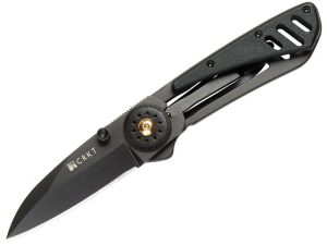 CRKT-5570K H.U.G Framelock Pocket Knife, 2.3'' Black Plain Blade,  Teflon Plated Pocket Clip